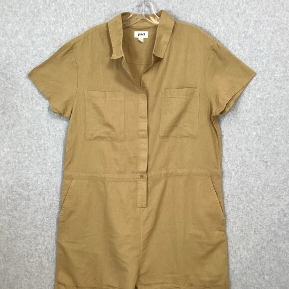 Pact Romper Shorts Size L The Harbour Organic Cotton Hemp Lightweight Casual - Picture 4 of 16